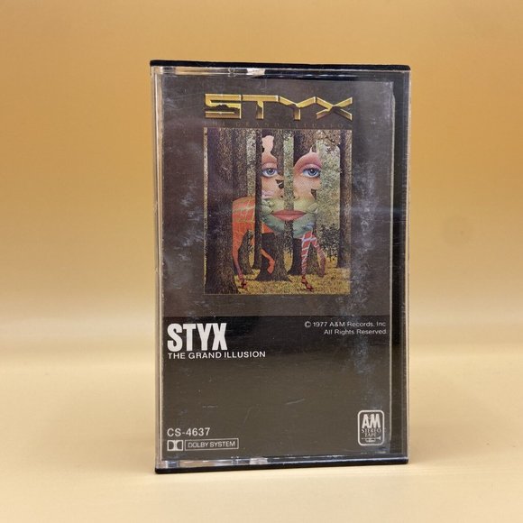 Lot of 2 Styx Cornerstone Grand Illusion Cassette Tapes 70s Not Tested - Picture 3 of 7